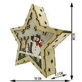 Decoratiune Luminoasa, Lungime: 18 Cm, Latime: 18 Cm, Inaltime: 4 Cm, Lemn, Interior/Exterior