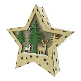 Decoratiune Luminoasa, Lungime: 18 Cm, Latime: 18 Cm, Inaltime: 4 Cm, Lemn, Interior/Exterior