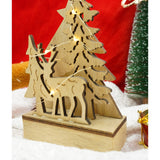 Decoratiune Luminoasa, Peisaj De Iarna, Lungime: 11 Cm, Latime: 5 Cm, Inaltime: 19 Cm, Lemn, Interior/Exterior