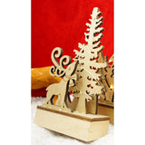 Decoratiune Luminoasa, Peisaj De Iarna, Lungime: 11 Cm, Latime: 5 Cm, Inaltime: 19 Cm, Lemn, Interior/Exterior