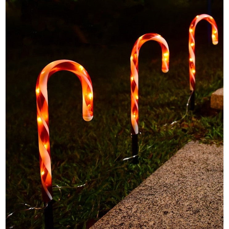 Decoratiune luminoasa pentru Craciun, Acadele, pentru exterior, incarcare solara, 28 cm - vivimall.ro