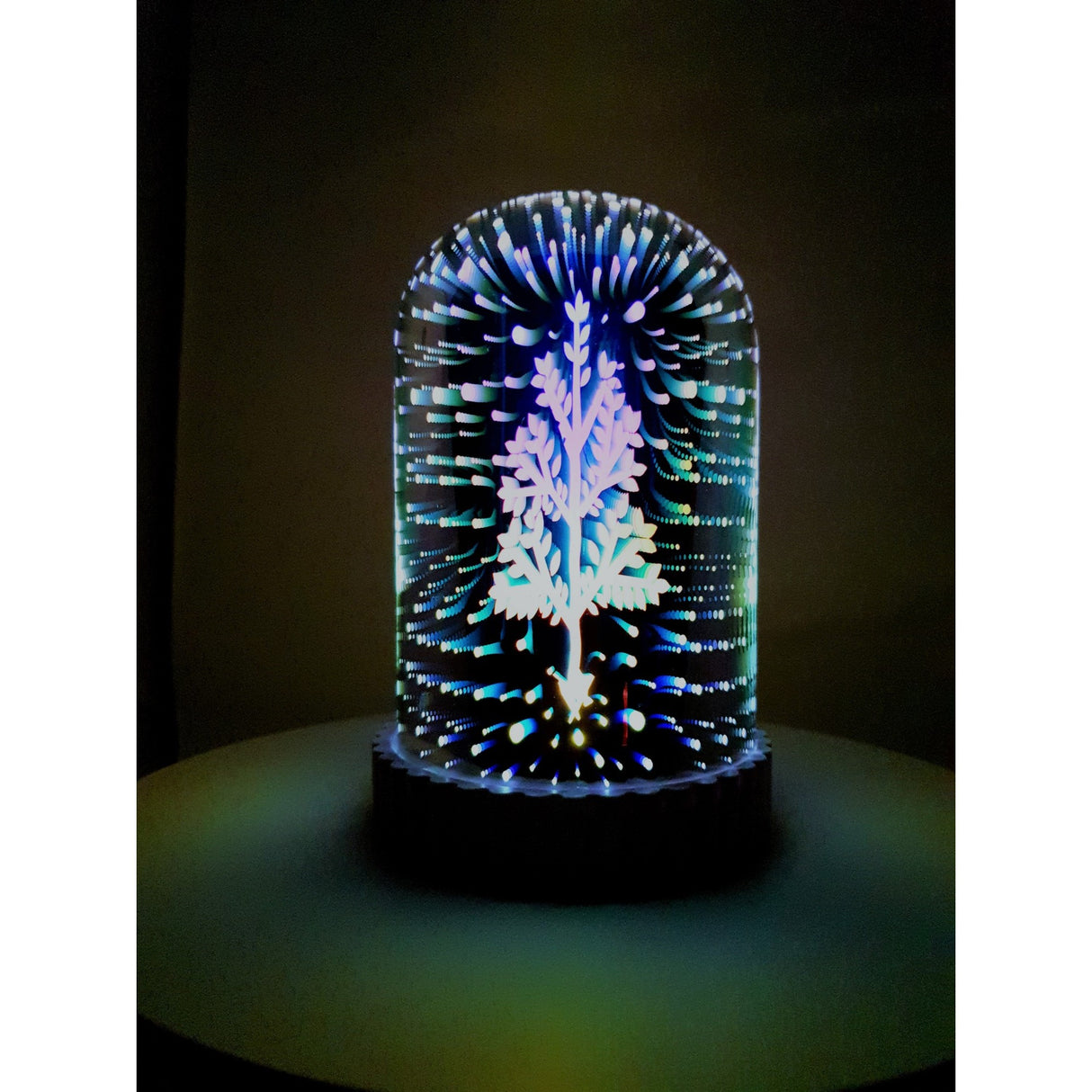 Decoratiune Luminoasa Tip Glob Cylindrical Mirror Light Cu Baterii/Usb 15 Cm