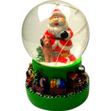 Decoratiune Muzicala Glob Cu Zapada, Cu Lumini Si Muzica, Mos Craciun, 13.5 Cm