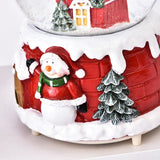 Decoratiune glob cu zapada Flippy, Mos Craciun in brad, diametru 6.5 cm, multicolor - vivimall.ro