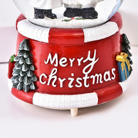 Decoratiune glob cu zapada Flippy, Baiat si om de zapada, diametru 4.5 cm, multicolor