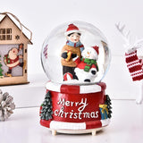 Decoratiune glob cu zapada Flippy, Baiat si om de zapada, diametru 4.5 cm, multicolor