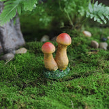 Decoratiune Ornament pentru Ghiveci, Flippy, Decoratiune pentru Gradina, Model 2 Ciuperci Rosii cu Tulpina Galbena, 3 x 4.4 cm, Galben - vivimall.ro