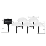 Decoratiune pentru gradina, Flippy, lampa solara in forma de ciuperca, 5 ciuperci, alb cald