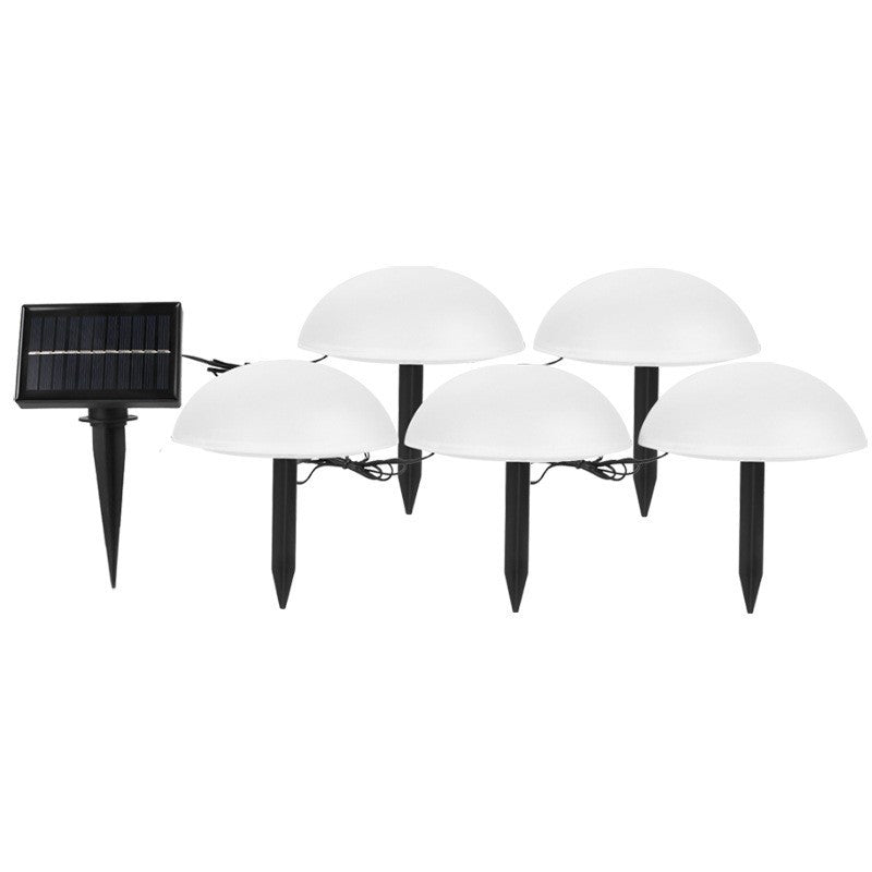 Decorațiune Pentru Grădină, Lampă Solară, În Formă De Ciupercă, 5 Ciuperci, Alb Cald - vivimall.ro