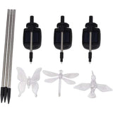 Set 3 Lampi Solare Led Tip Pasare-Fluture-Libelula, Inaltime 43 Cm, Multicolor - vivimall.ro