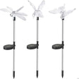 Set 3 Lampi Solare LED tip pasare-fluture-libelula, Inaltime 43 cm, Vivimall, Multicolor - vivimall.ro