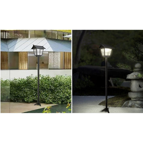 Lampa Solara De Tip Stalp Pentru Gradina, Alb Rece - vivimall.ro
