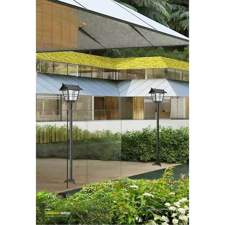 Lampa solara de tip stalp pentru gradina, Vivimall, Alb Rece