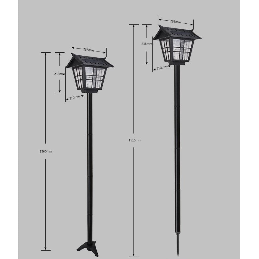 Lampa solara de tip stalp pentru gradina, Vivimall, Alb Rece