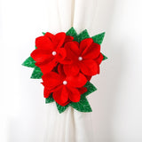Decoratiune Pentru Perdea/Draperie Cu Tematica De Craciun Material Texit Si Poliester, 31 Cm, Cu Snur - vivimall.ro