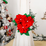 Decoratiune Pentru Perdea/Draperie Cu Tematica De Craciun Material Texit Si Poliester, 31 Cm, Cu Snur - vivimall.ro
