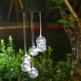 Lampa Solara De Tip Decoratiune Pentru Gradina, Model Clopotel De Vant, Alb Cald - vivimall.ro