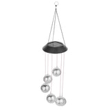 Lampa Solara De Tip Decoratiune Pentru Gradina, Model Clopotel De Vant, Alb Cald - vivimall.ro