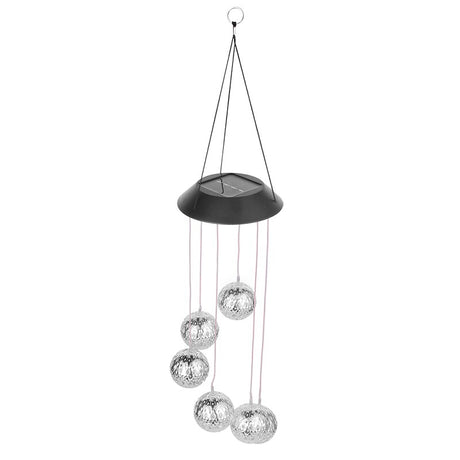 Lampa Solara De Tip Decoratiune Pentru Gradina, Model Clopotel De Vant, Alb Cald - vivimall.ro