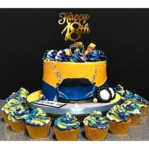 Decoratiune Topper Pentru Tort, Dimensiuni 10 Cm, Tematica Majorat - vivimall.ro