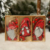 Set 9 Decoratiuni De Craciun Din Lemn, Cu Snur Pentru Agatare In Brad, 3 Modele - vivimall.ro