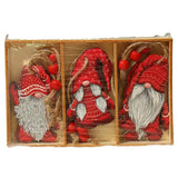 Set 9 Decoratiuni De Craciun Din Lemn, Cu Snur Pentru Agatare In Brad, 3 Modele - vivimall.ro