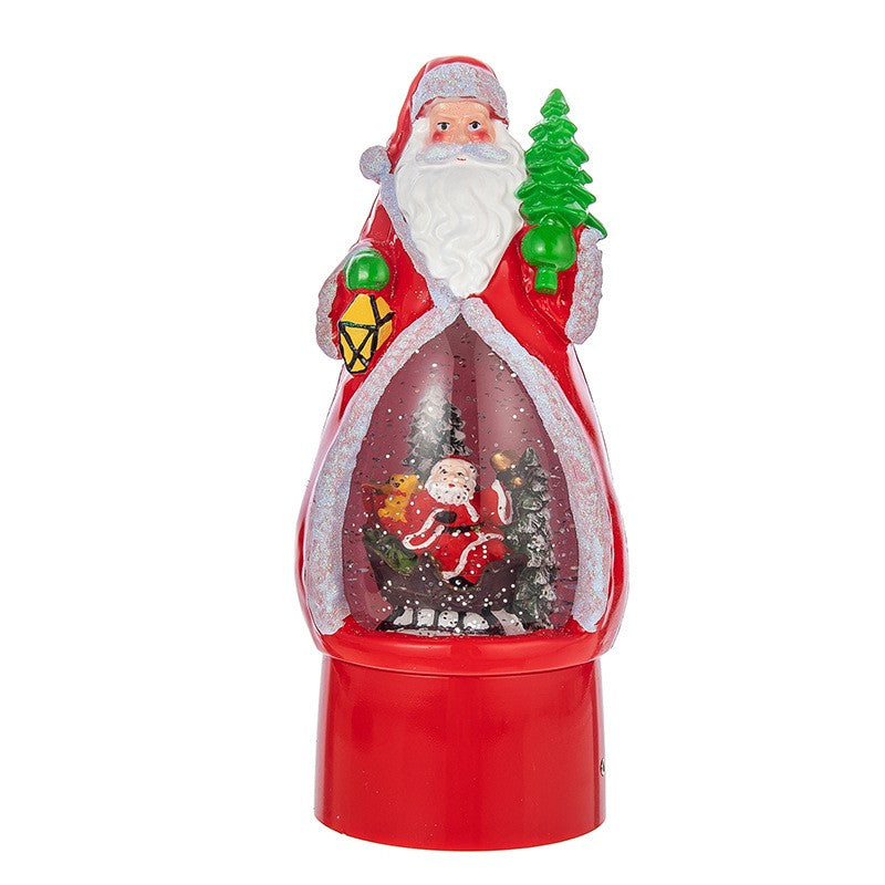 Decoratiune De Craciun, Felinar Glob Cu Iluminare Led Si Efect Zapada