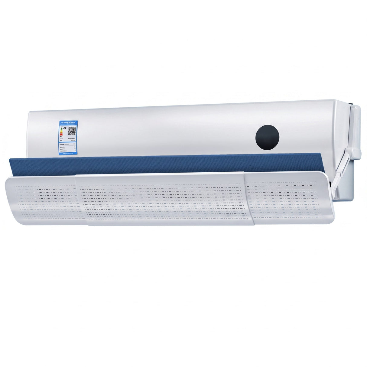 Deflector aer condiționat Flippy alb, vedere frontală, lungime reglabilă 70-106 cm