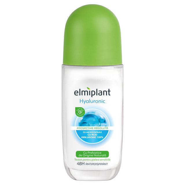 Deodorant Antiperspirant Roll-On, Elmiplant, Hyaluronic, 50 ml - vivimall.ro