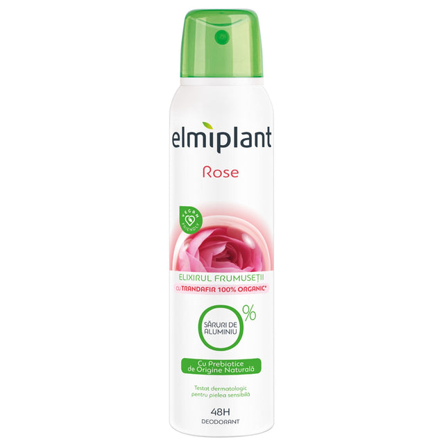 Deodorant Antiperspirant Spray, Elmiplant, Rose Elixir, 150 ml - vivimall.ro