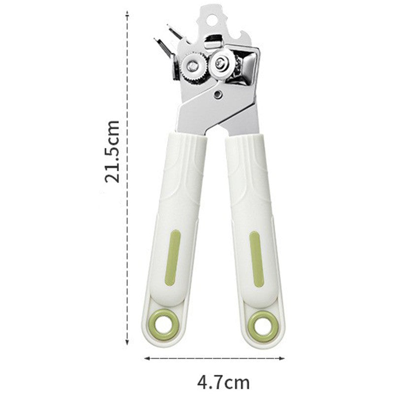Desfacator De Conserve 3 In 1, Instrument Pentru Deschis Conserve, Sticle, Otel Inoxidabil, Simplu De Utilizat, Maner Anti Alunecare, 21.5 X 4.7 Cm Alb - vivimall.ro