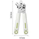 Desfacator De Conserve 3 In 1, Instrument Pentru Deschis Conserve, Sticle, Otel Inoxidabil, Simplu De Utilizat, Maner Anti Alunecare, 21.5 X 4.7 Cm Alb - vivimall.ro