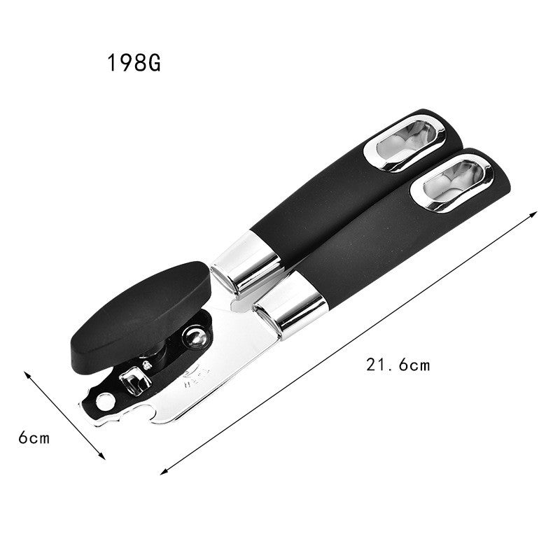 Desfacator De Conserve Multifunctional Otel Inoxidabil, Maner Antialunecare, Ergonomic, Rezistent La Rugina, Usor De Utilizat, 21.6 X 6 Cm, Argintiu - vivimall.ro