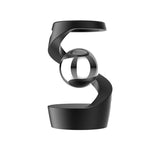 Fidget spinner Flippy giroscop levitant negru, vedere frontală, dimensiuni 65x42x42 mm, 145 g
