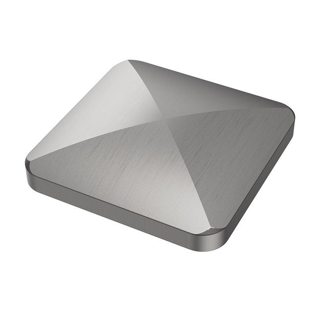Fidget Spinner Flipo Flip Patrulater Silver din aliaj de zinc, vedere frontală, dimensiuni 41x41x13 mm