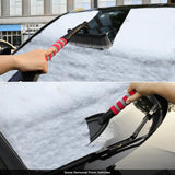 Perie de Zapada cu Racleta pentru Masina, Flippy, Multifunctionala, Rotativa, Demontabila, cu Maner Antiderapant, Aluminiu, Plastic, Fragmentarea Ghetii de pe Parbriz, Solutia pentru Iarna, pentru Dezghetare, 54x10.5x27 cm, Rosie