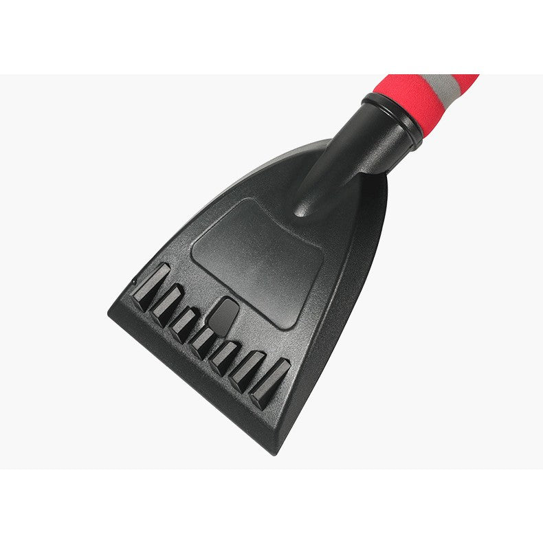 Perie de Zapada cu Racleta pentru Masina, Flippy, Multifunctionala, Rotativa, Demontabila, cu Maner Antiderapant, Aluminiu, Plastic, Fragmentarea Ghetii de pe Parbriz, Solutia pentru Iarna, pentru Dezghetare, 54x10.5x27 cm, Rosie