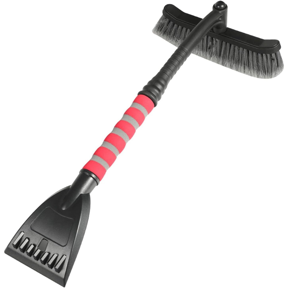 Perie De Zapada Cu Racleta Pentru Masina, Multifunctionala, Rotativa, Demontabila, Cu Maner Antiderapant, Aluminiu, Plastic, Fragmentarea Ghetii De Pe Parbriz, Solutia Pentru Iarna, Pentru Dezghetare, Rosie - vivimall.ro
