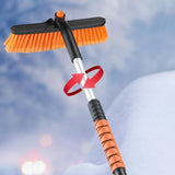 Perie De Zapada Cu Racleta Pentru Masina, Multifunctionala, Rotativa, Demontabila, Cu Maner Antiderapant, Telescopica, Aluminiu, Plastic, Fragmentarea Ghetii De Pe Parbriz, Solutia Pentru Iarna, Pentru Dezghetare, Portocalie - vivimall.ro