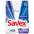 Detergent automat Savex Whites și Colors, ambalaj 2 kg pentru 25 spălări, rufe albe și colorate