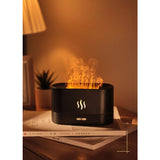 Difuzor De Ulei Esential Cu Flacara Aromaterapie, Umidificator De Aer, Rezervor 180 Ml, Simulare Efectelor De Iluminare A Flacarii, Lumina Veghe Ajustabila