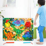 Joc Montessori De Sortare Culori, Creion Magnetic, Tip Labirint Ilustrat, Din Lemn - vivimall.ro