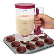 Dispenser De Aluat Pentru Prajituri, Din Plastic, Maner Cu Arc, 900 Ml, 18.5 X 11 Cm, Rosu - vivimall.ro