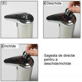 Dispenser Pentru Sapun Lichid/Dezinfectant, Cu Senzor Infrarosu De Miscare, Din Otel Inoxidabil, 250 Ml, 19 X 11 Cm, Gri - vivimall.ro