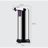 Dispenser Pentru Sapun Lichid/Dezinfectant, Cu Senzor Infrarosu De Miscare, Din Otel Inoxidabil, 250 Ml, 19 X 11 Cm, Gri - vivimall.ro