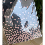 Fata de Masa, Vivimall, din PEVA, Imprimeu Buline Roz, 137 x 274 cm, Impermeabila, Fara Pete, Curatare Rapida, Negru