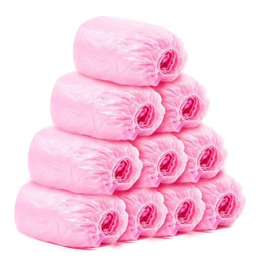 Set 100 Huse de Pantofi Impermeabile de Unica Folosinta, Vivimall, Universale, Roz, pentru Zile Ploioase - vivimall.ro