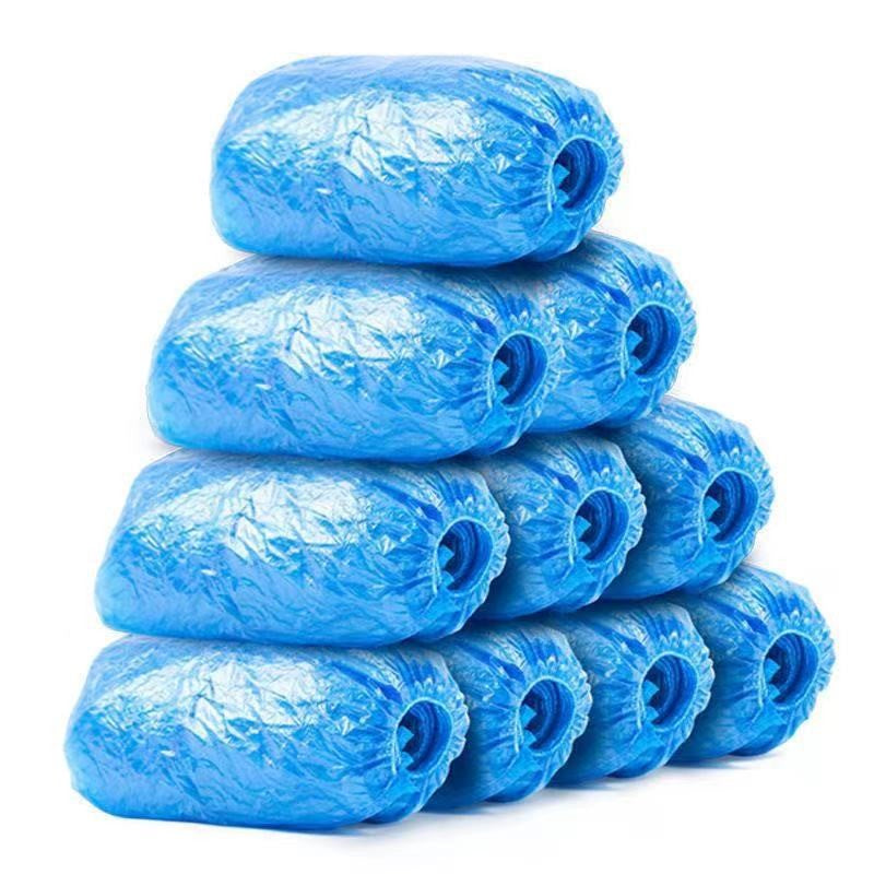 Set 100 Huse de Pantofi Impermeabile de Unica Folosinta, Vivimall, Universale, Albastre, pentru Zile Ploioase - vivimall.ro