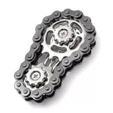 Jucarie Fidget Spinner Premium Anti Stres, Giroscop Din Aliaj, Jucarie Din Metal De Decompresie, Forma Lant De Angrenaj De Bicicleta