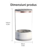 Dispozitiv Portabil de Curatare a Pensulelor de Machiaj, Vivimall, Potrivit pentru Pensule de Diferite Dimensiuni, 5V, 7000RPM, Vibratii Sonice, USB, Alb/Transparent, 9x9x16 cm - vivimall.ro